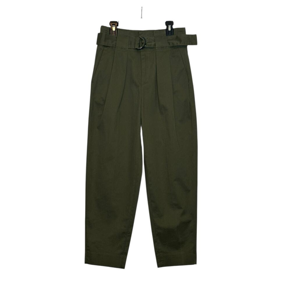 Banana Republic green pleated high waist ankle pants size 2